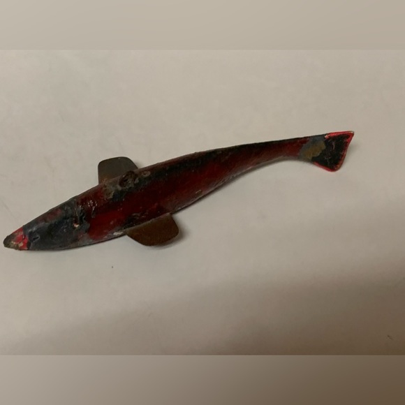 Early 20th Century 1900s Hand Crafted Wooden Metal 5” Decoy Fishing Lure - Picture 13 of 15